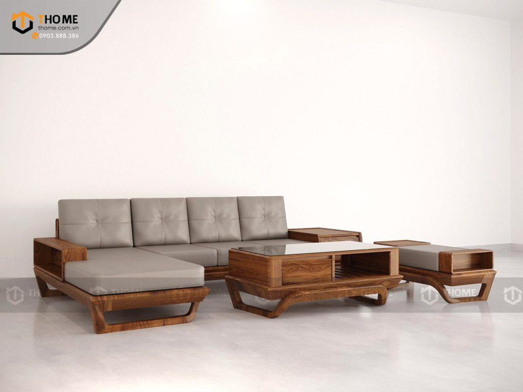 Sofa Venco chân vặn màu óc chó SFĐ-18SN