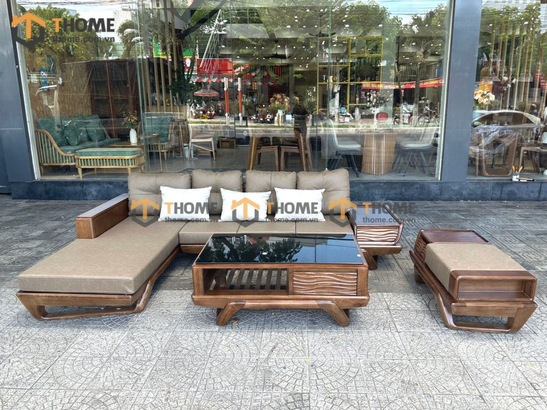 Sofa Venco chân vặn màu óc chó SFĐ-18SN