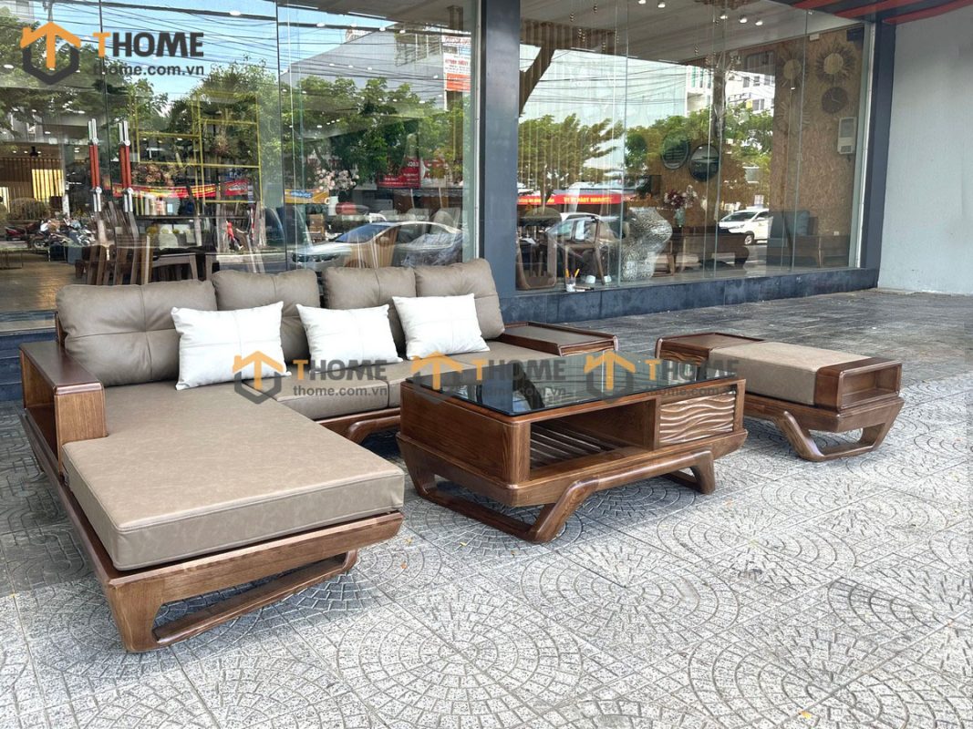 Sofa Venco chân vặn màu óc chó SFĐ-18SN