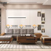 Sofa Venco Gỗ Sồi Tự Nhiên Chân Vặn Màu Óc Chó SFĐ-18SN