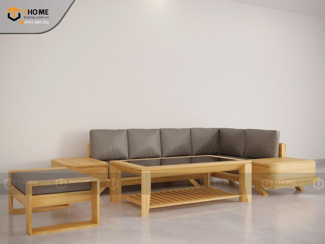 Sofa DW chân vuông màu tự nhiên SFĐ-19SN