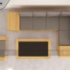Sofa DW chân vuông màu tự nhiên SFĐ-19SN