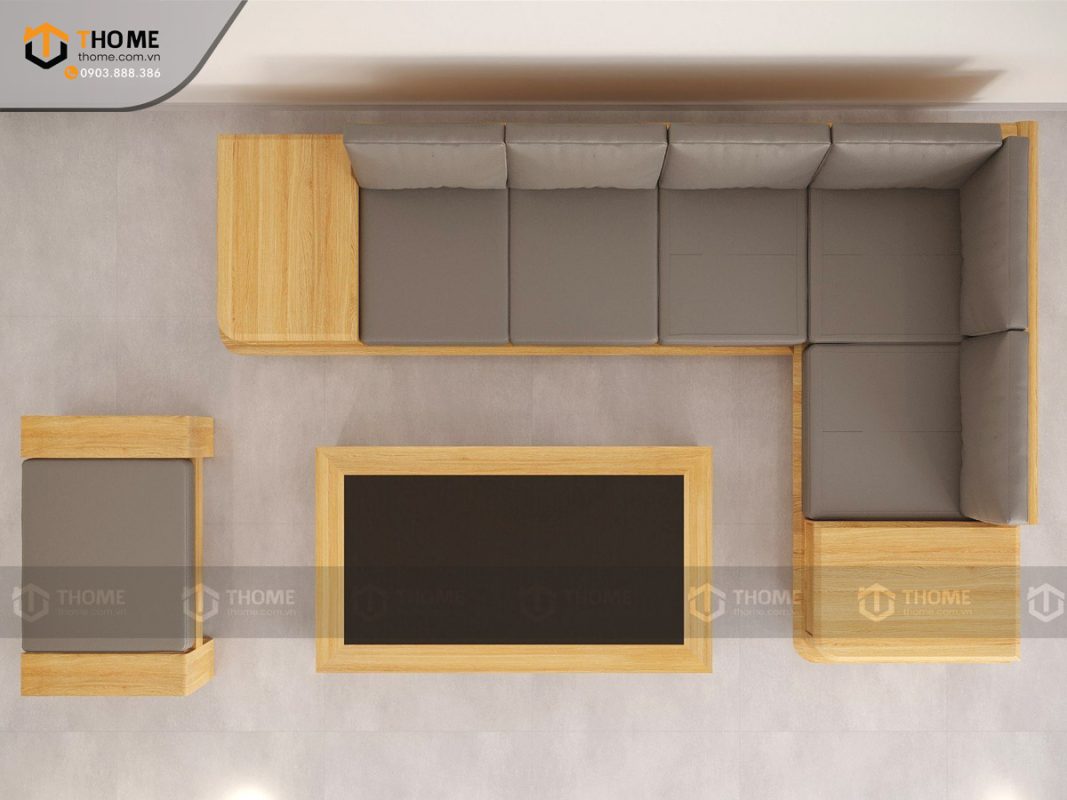 Sofa DW chân vuông màu tự nhiên SFĐ-19SN