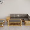 Sofa DW chân vuông màu tự nhiên SFĐ-19SN