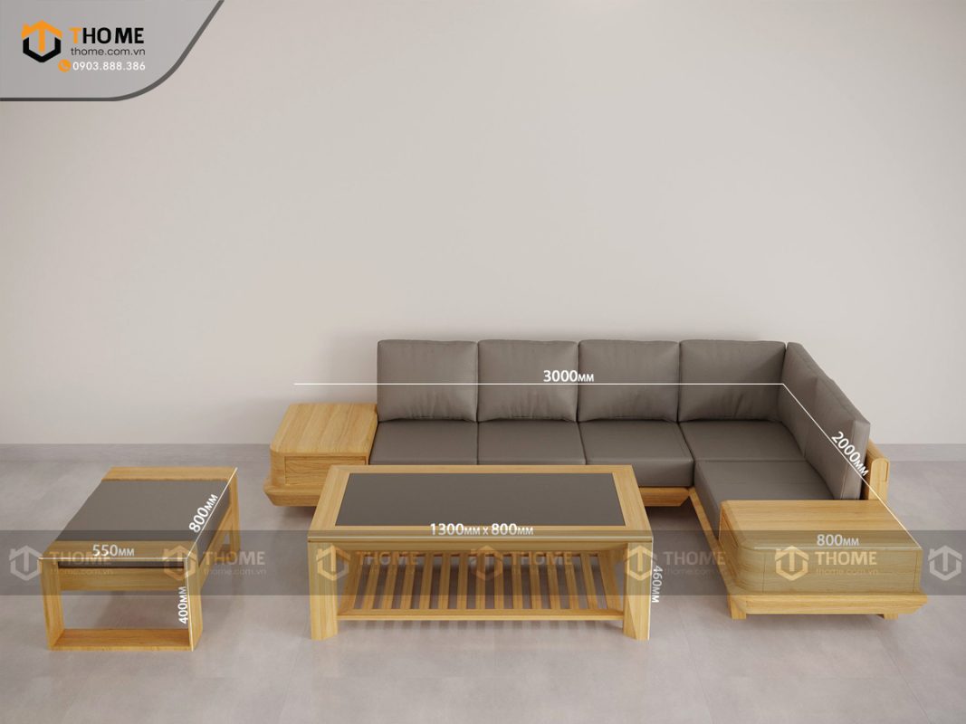 Sofa DW chân vuông màu tự nhiên SFĐ-19SN