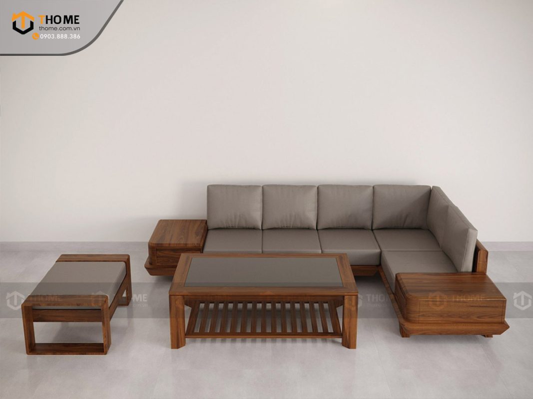 Sofa DW chân vuông màu óc chó SFĐ-20SN
