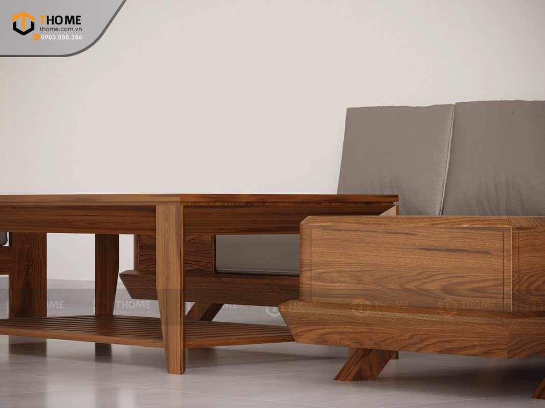 Sofa DW chân vuông màu óc chó SFĐ-20SN