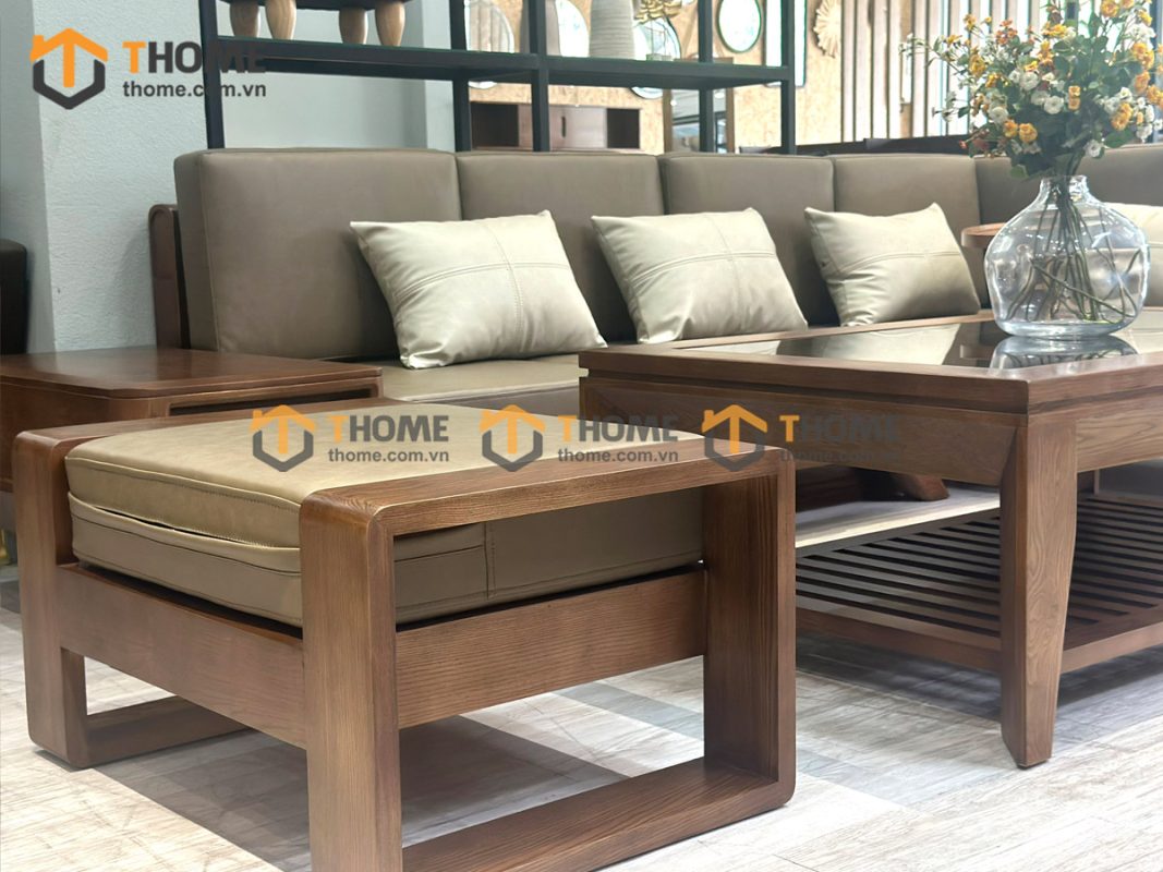 Sofa DW chân vuông màu óc chó SFĐ-20SN