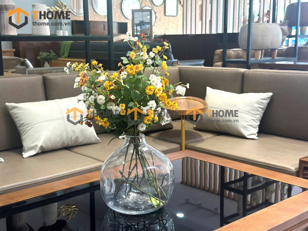 Sofa DW chân vuông màu óc chó SFĐ-20SN