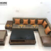 Sofa DW Gỗ Sồi Tự Nhiên Chân Vuông Màu Óc Chó SFĐ-20SN