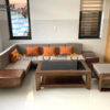 Sofa DW Gỗ Sồi Tự Nhiên Chân Vuông Màu Óc Chó SFĐ-20SN