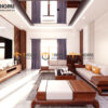 Sofa Gỗ Sồi Tự Nhiên Michael Kors Chân Xoắn Màu Óc Chó SFĐ-02SN
