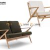 Sofa chữ Z màu tự nhiên 1.8m SFN-13SN