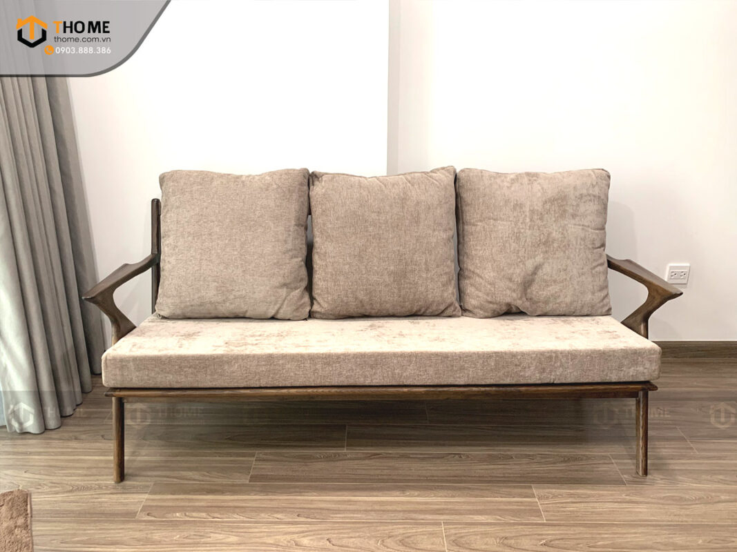 Sofa Chữ Z Gỗ Sồi Tự Nhiên Màu Óc Chó 1.8m SFN-14SN