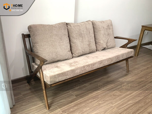 Sofa Chữ Z Gỗ Sồi Tự Nhiên Màu Óc Chó 1.8m SFN-14SN