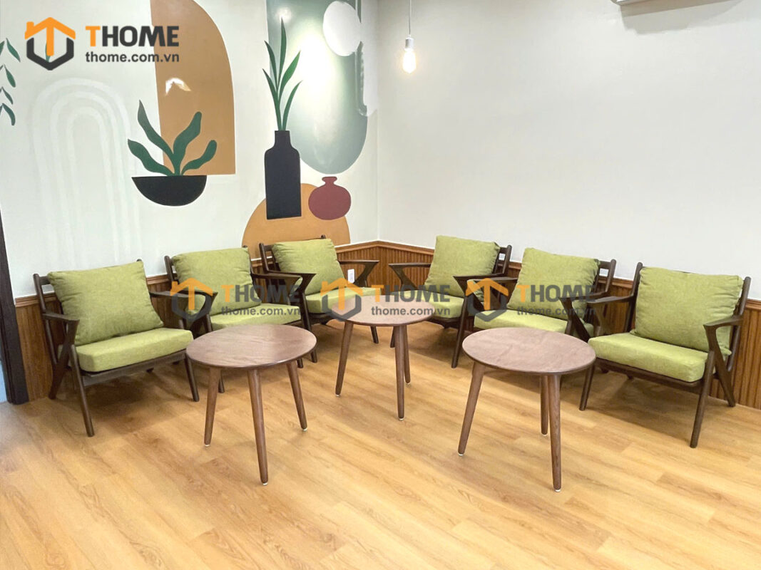 Sofa Chữ Z Gỗ Sồi Tự Nhiên Màu Óc Chó 1.8m SFN-14SN