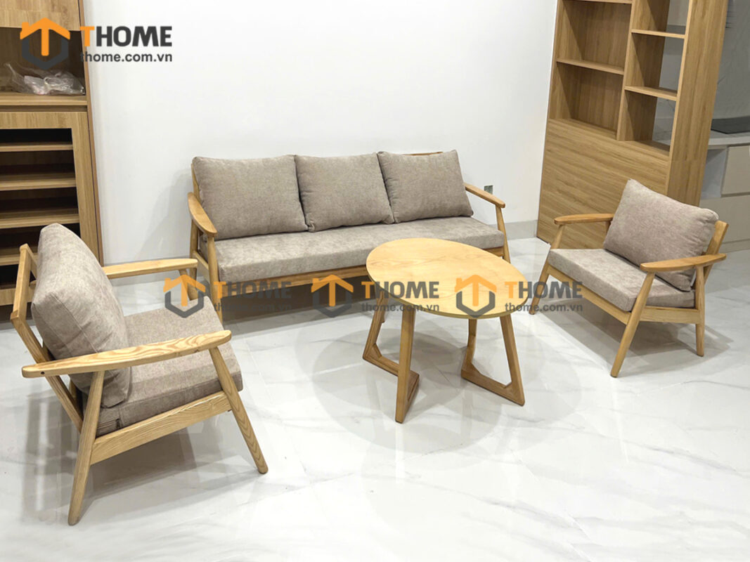 Sofa Cogo Gỗ Sồi Tự Nhiên Màu Tự Nhiên 1.8m SFN-07SN