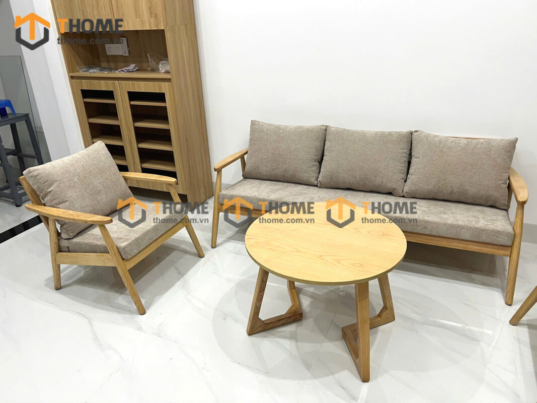 Sofa Cogo Gỗ Sồi Tự Nhiên Màu Tự Nhiên 1.8m SFN-07SN