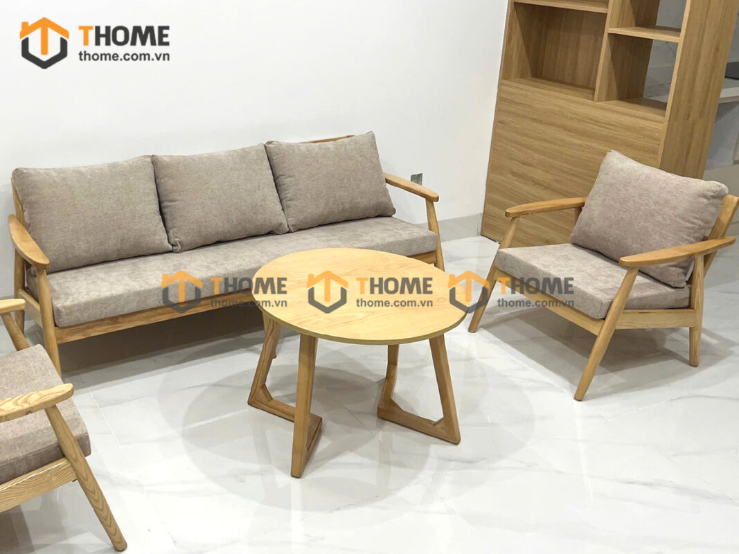 Sofa Cogo Gỗ Sồi Tự Nhiên Màu Tự Nhiên 1.8m SFN-07SN