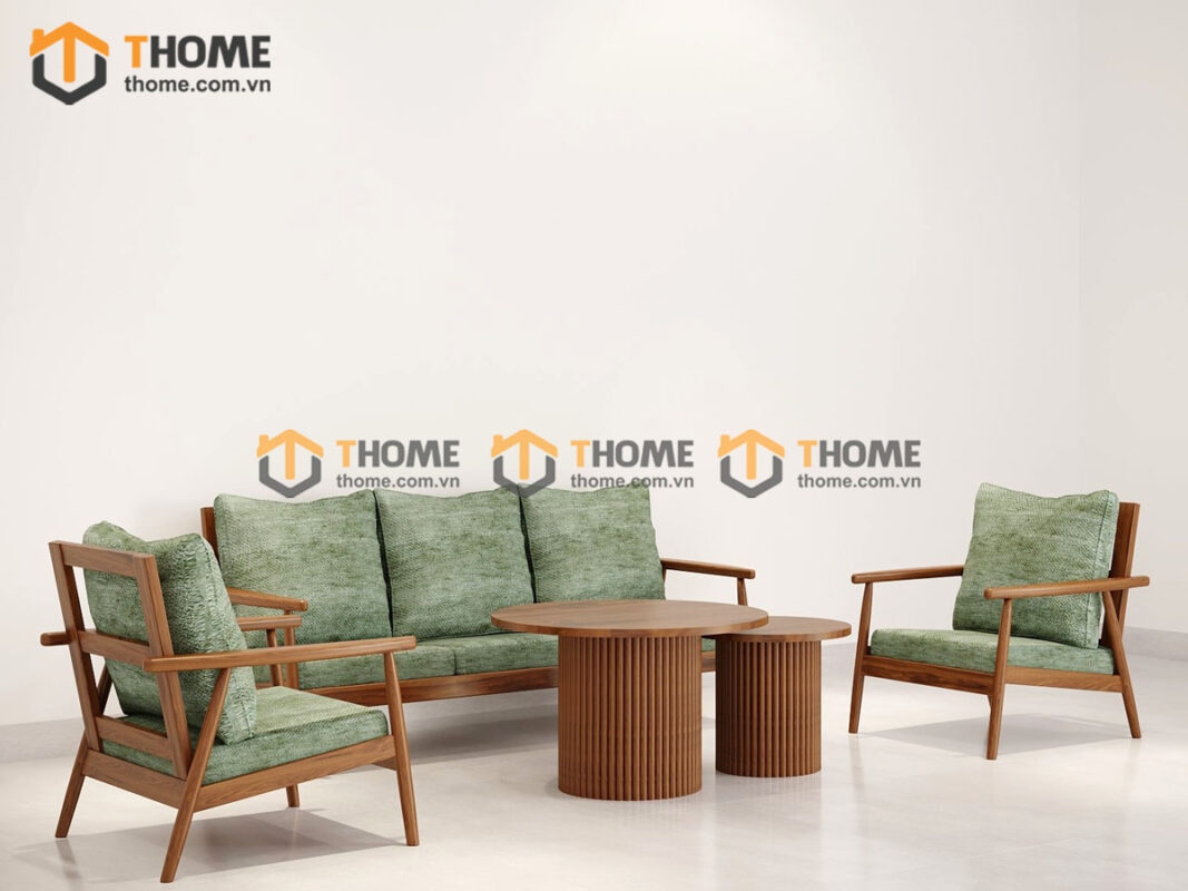 Sofa Cogo Gỗ Sồi Tự Nhiên Màu Óc Chó 1.8m SFN-08SN