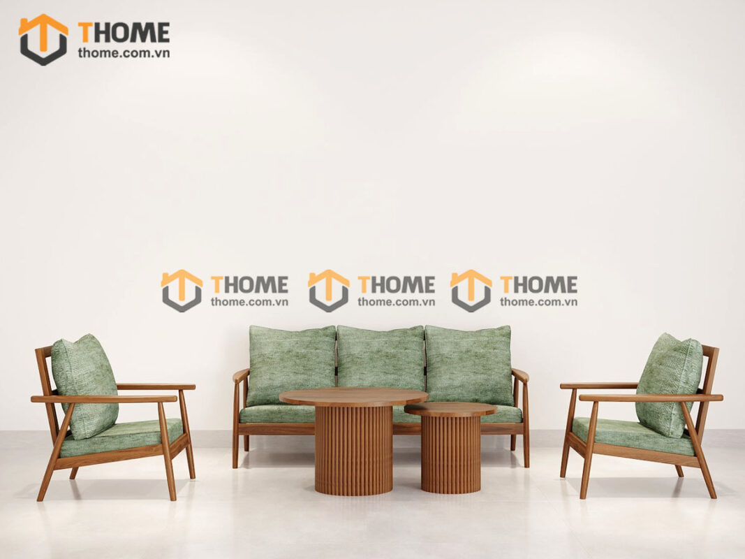 Sofa Cogo Gỗ Sồi Tự Nhiên Màu Óc Chó 1.8m SFN-08SN