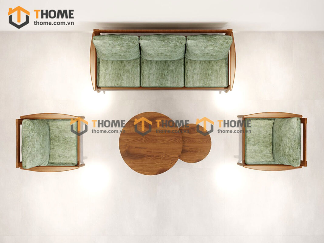 Sofa Cogo Gỗ Sồi Tự Nhiên Màu Óc Chó 1.8m SFN-08SN