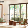 Sofa Cogo Gỗ Sồi Tự Nhiên Màu Óc Chó 1.8m SFN-08SN