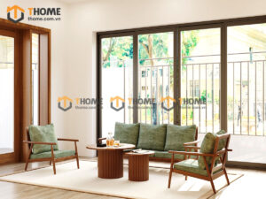 Sofa Cogo Gỗ Sồi Tự Nhiên Màu Óc Chó 1.8m SFN-08SN