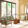 Sofa Cogo Gỗ Sồi Tự Nhiên Màu Óc Chó 1.8m SFN-08SN