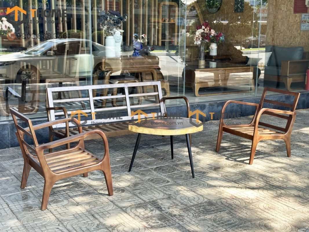 Sofa Cogo có tay màu óc chó 1.6m SFN-10SN