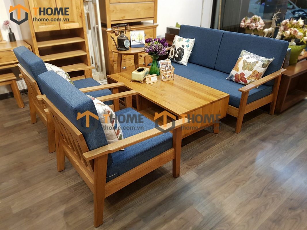 Sofa Como tay nhỏ màu tự nhiên 1.85m SFT-10SM