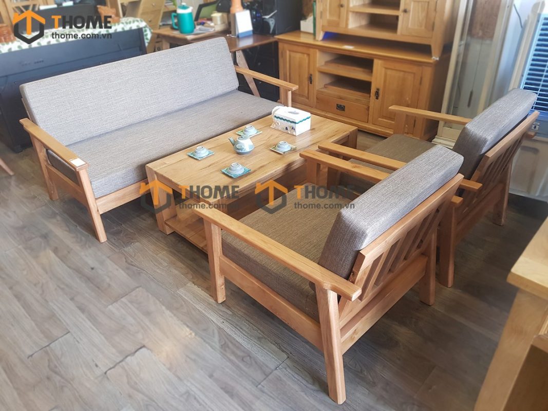 Sofa Como tay nhỏ màu tự nhiên 1.85m SFT-10SM