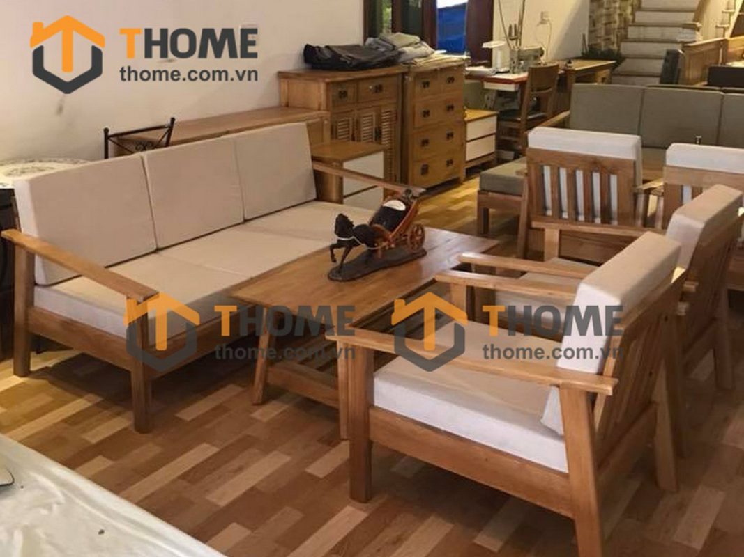 Sofa Como tay nhỏ màu tự nhiên 1.85m SFT-10SM