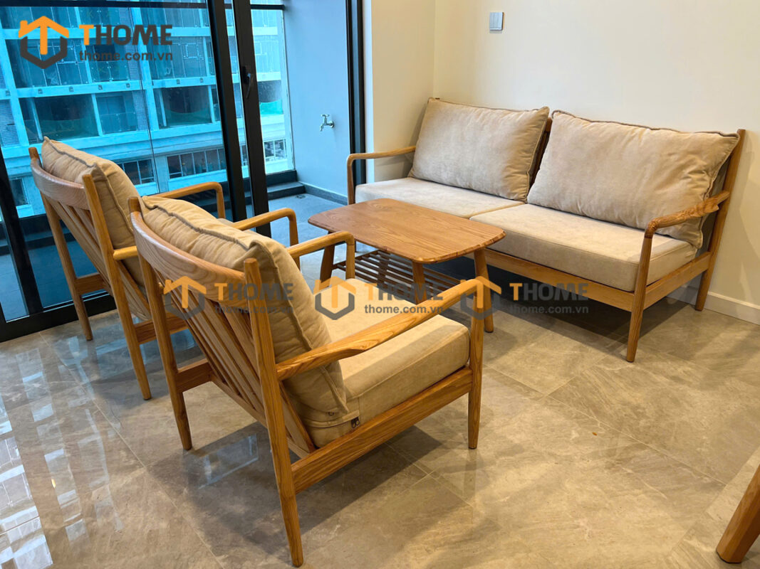 Sofa Daisy Gỗ Sồi Tự Nhiên Màu Tự Nhiên 1.8m SFT-16SN