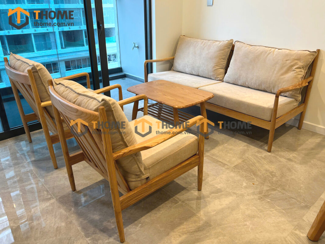Sofa Daisy Gỗ Sồi Tự Nhiên Màu Tự Nhiên 1.8m SFT-16SN