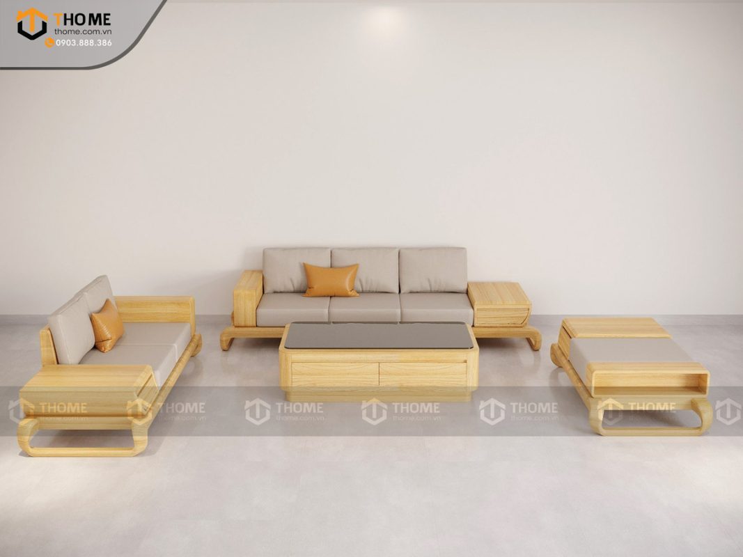 Sofa Michael Kors đối chân xoắn màu tự nhiên SFĐ-01SN