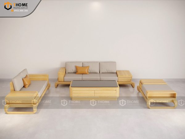 Sofa Michael Kors đối chân xoắn màu tự nhiên SFĐ-01SN