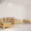 Sofa Michael Kors đối chân xoắn màu tự nhiên SFĐ-01SN