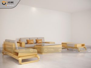 Sofa Michael Kors đối chân xoắn màu tự nhiên SFĐ-01SN