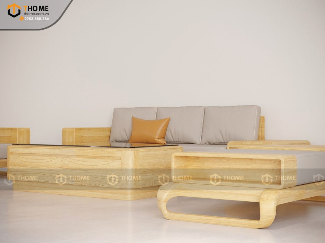 Sofa Michael Kors đối chân xoắn màu tự nhiên SFĐ-01SN