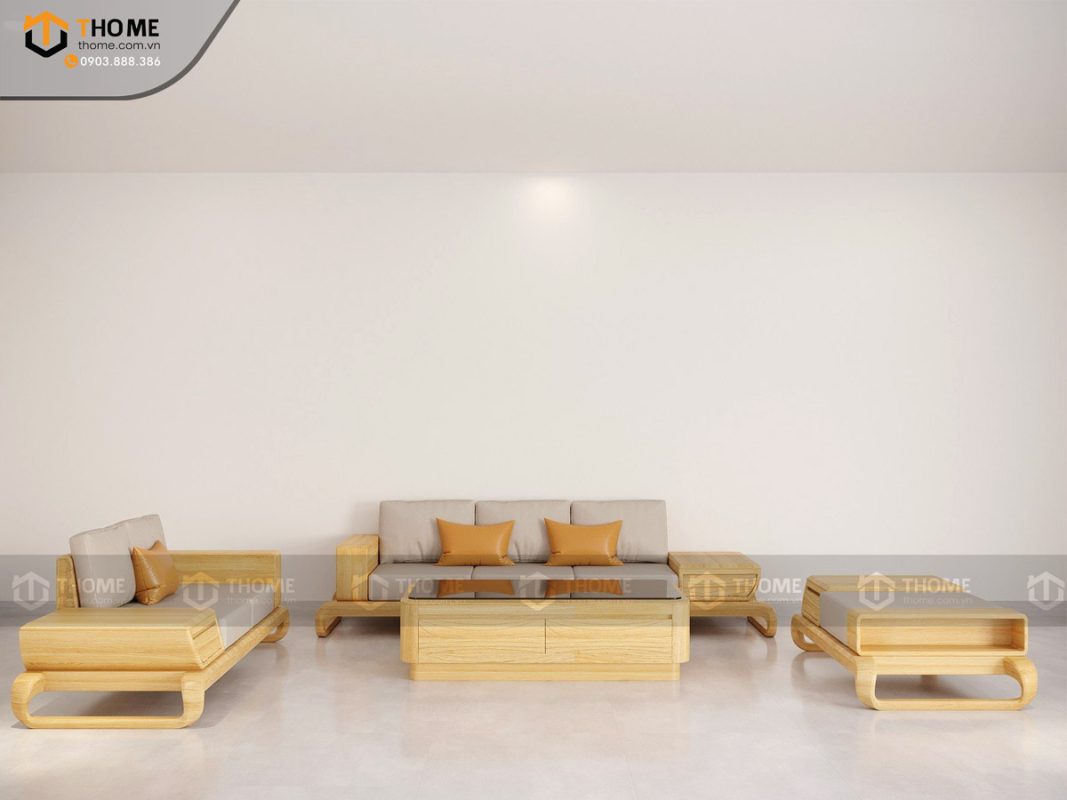 Sofa Michael Kors đối chân xoắn màu tự nhiên SFĐ-01SN