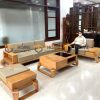 Sofa Michael Kors đối chân xoắn màu tự nhiên SFĐ-01SN