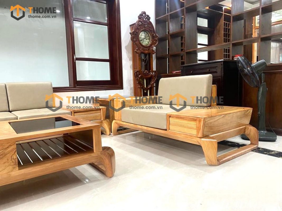 Sofa Michael Kors đối chân xoắn màu tự nhiên SFĐ-01SN