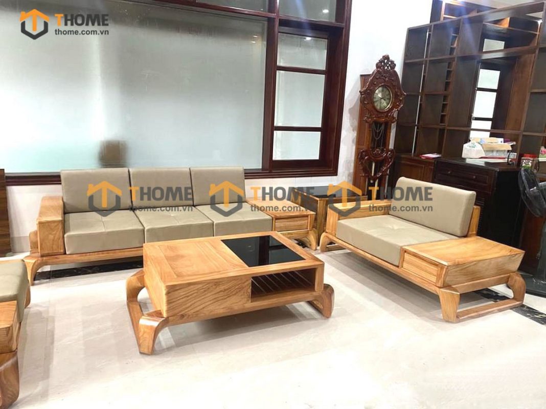 Sofa Michael Kors đối chân xoắn màu tự nhiên SFĐ-01SN