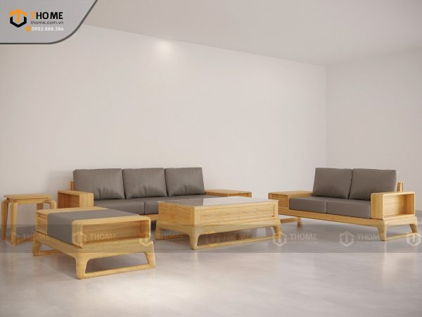 Sofa đối Bulova chân vuông màu tự nhiên SFĐ-03SN