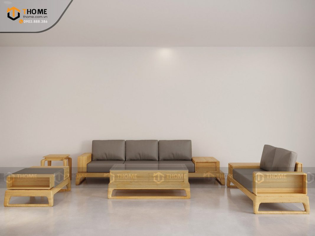 Sofa đối Bulova chân vuông màu tự nhiên SFĐ-03SN