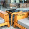 Sofa đối Bulova chân vuông màu tự nhiên SFĐ-03SN