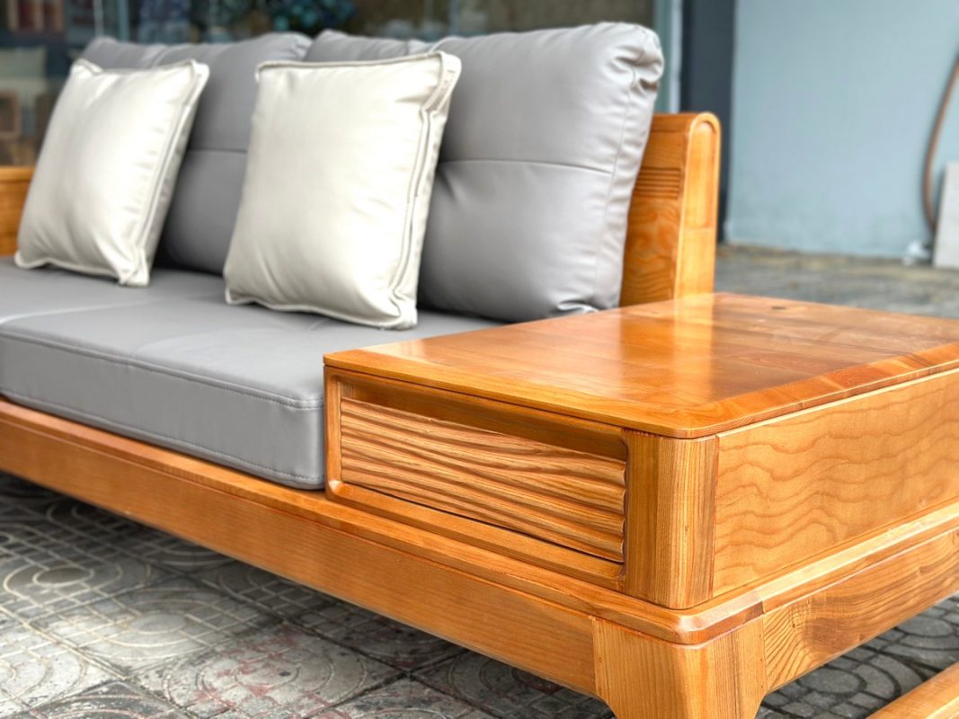 Sofa đối Bulova chân vuông màu tự nhiên SFĐ-03SN