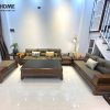 Sofa đối Bulova chân vuông màu óc chó SFĐ-04SN