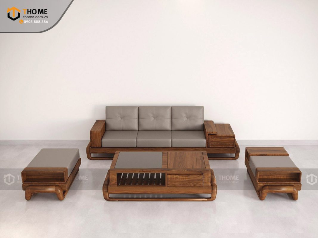 Sofa Baby-G chân đùi gà màu óc chó SFĐ-10SN
